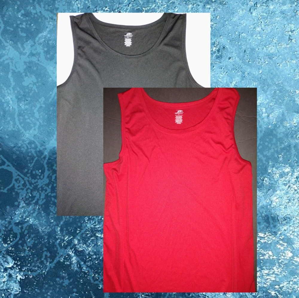 Pro Player Men's Sleeveless Tees Red & Black EUC